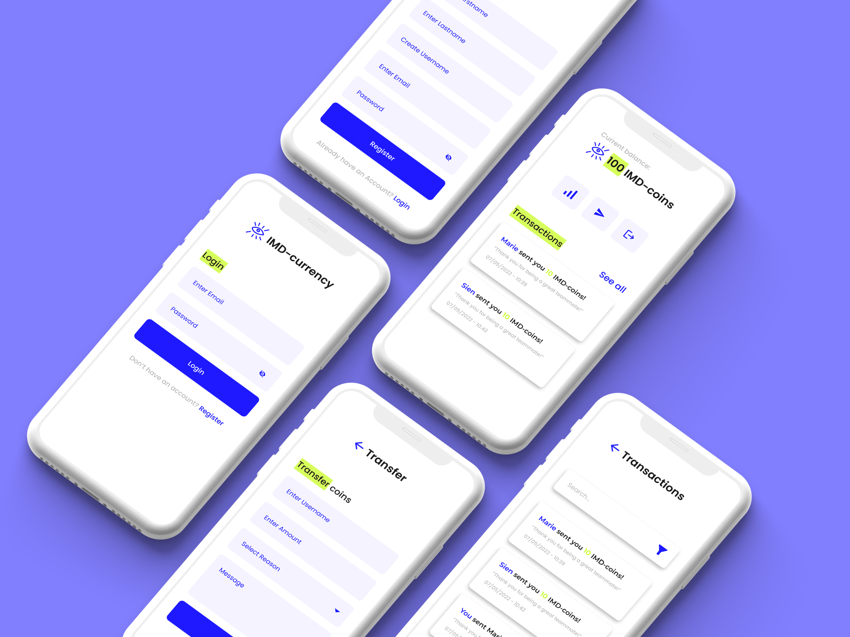 virtual currency app project mockup1